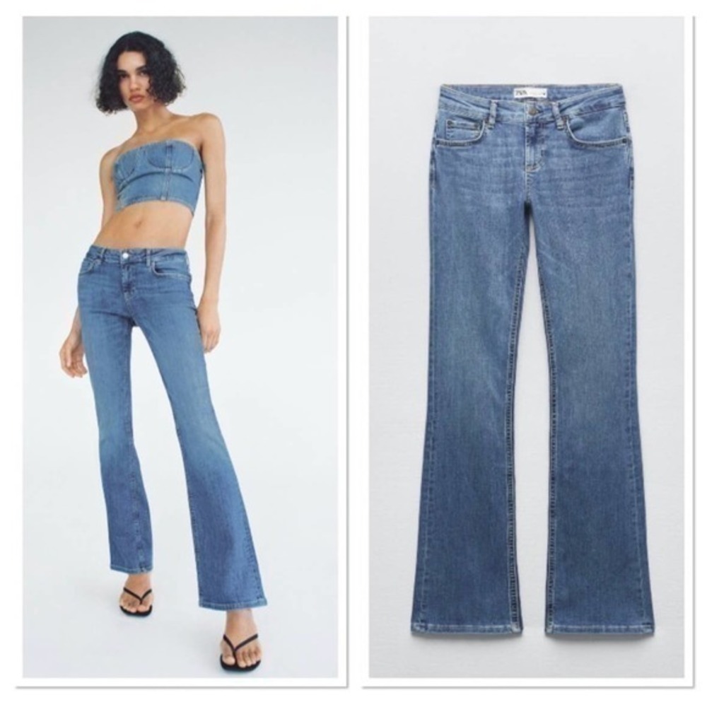 ZARA ZW low rise boot cut jeans 3175/043